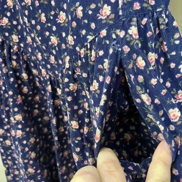 Laura Ashley Dresses & Skirts - Purple Floral Corduroy Dress